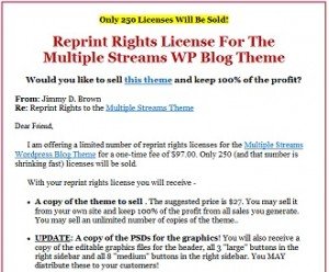 Multiple Streams Theme Resale Rights